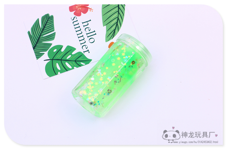 Factory Direct Sales Colorful Sequins Canned Crystal Clay Children's DIY Toy Set Clay Lime Plasticine