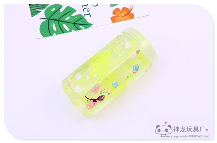 Factory Direct Sales Colorful Sequins Canned Crystal Clay Children's DIY Toy Set Clay Lime Plasticine