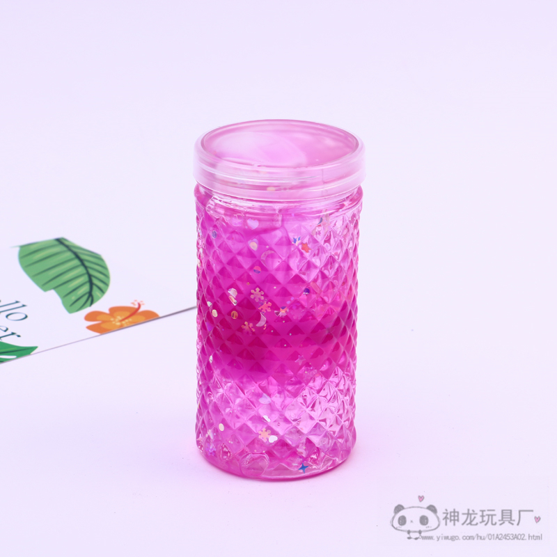 Fun Decompression Mud Stamp Mud Eight-Color Set Lime Foaming Glue Transparent Jelly Plasticine Crystal Mud