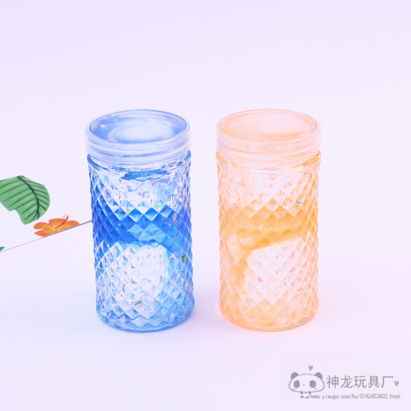 Fun Decompression Mud Stamp Mud Eight-Color Set Lime Foaming Glue Transparent Jelly Plasticine Crystal Mud
