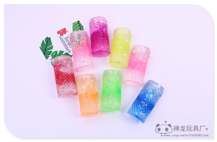 Fun Decompression Mud Stamp Mud Eight-Color Set Lime Foaming Glue Transparent Jelly Plasticine Crystal Mud