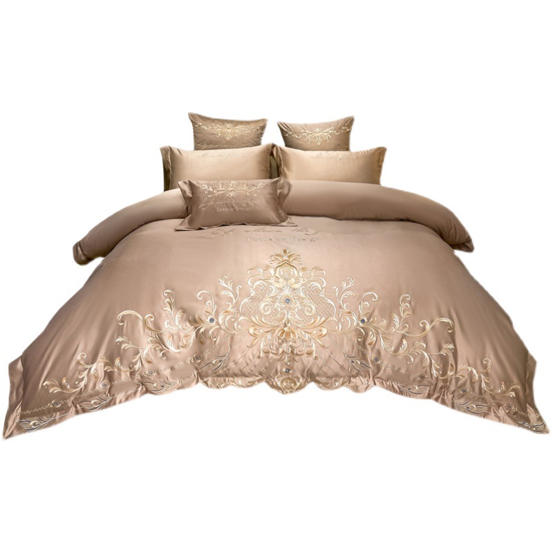 Wedding bedding  Cotton Bed Sheet High-End Luxury Embroidered Wedding Quilt Cover Bedding 4 Spring and Autumn
