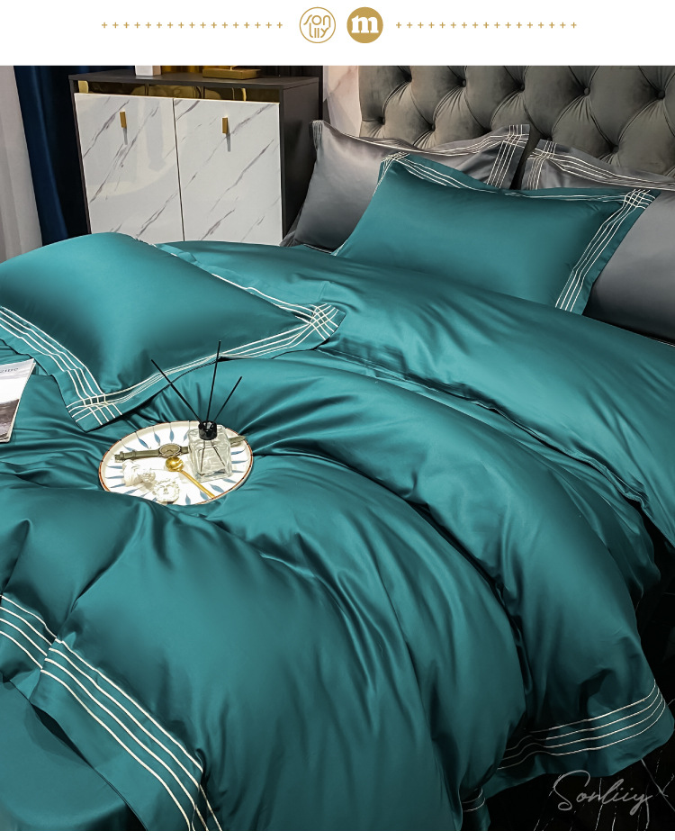 Set Wedding 100S All Cotton Pure Cotton New Wedding Celebration Quilt Happy Quilt High-End Wedding Room Wedding bedding