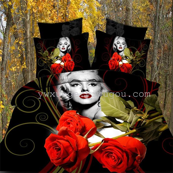 Snow pigeon home textiles autumn/winter set of four new super soft warm Kiss Liv velvet wedding bedding set of factory outlets