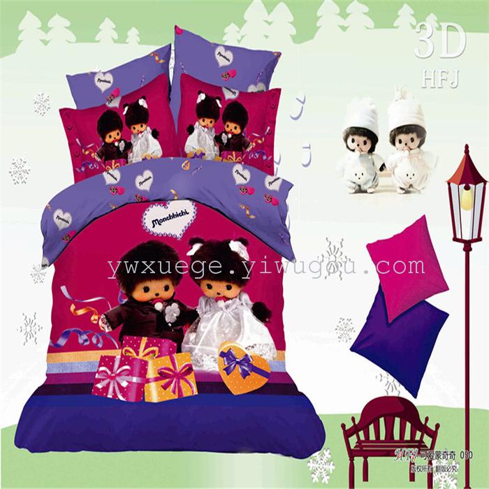 Snow pigeon home textiles autumn/winter set of four new super soft warm Kiss Liv velvet wedding bedding set of factory outlets