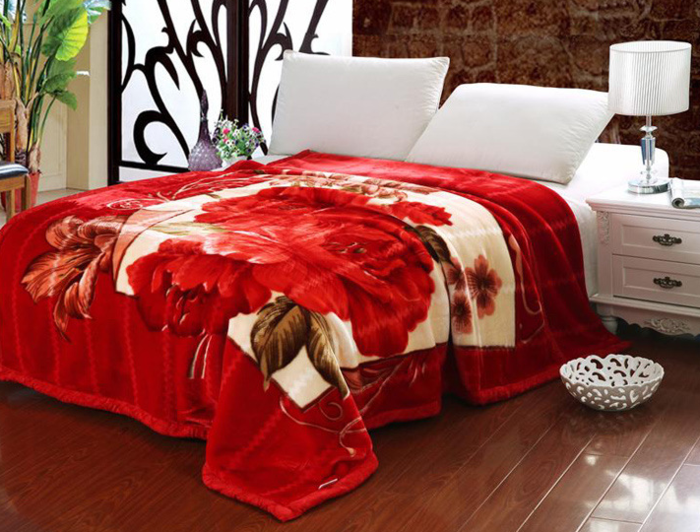 Wedding bedding Raschel blankets super soft thickened wholesale blankets blanket twin