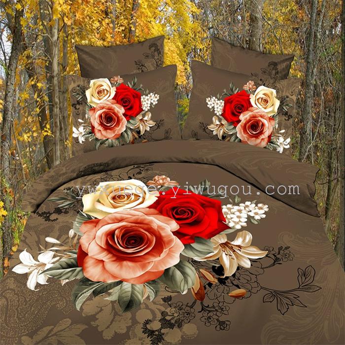 Snow pigeon home textiles autumn/winter set of four new super soft warm Kiss Liv velvet wedding bedding 3D stereo factory outlets-flower fairy Snow pigeon home textiles autumn/winter set of four new super soft warm Kiss Liv velvet wedding bedding 3D stereo factory outlets-flower fairy
