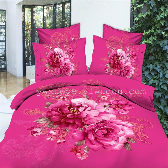 Snow pigeon home textiles autumn/winter set of four new super soft warm Kiss Liv velvet wedding bedding 3D stereo factory outlets-flower fairy Snow pigeon home textiles autumn/winter set of four new super soft warm Kiss Liv velvet wedding bedding 3D stereo factory outlets-flower fairy