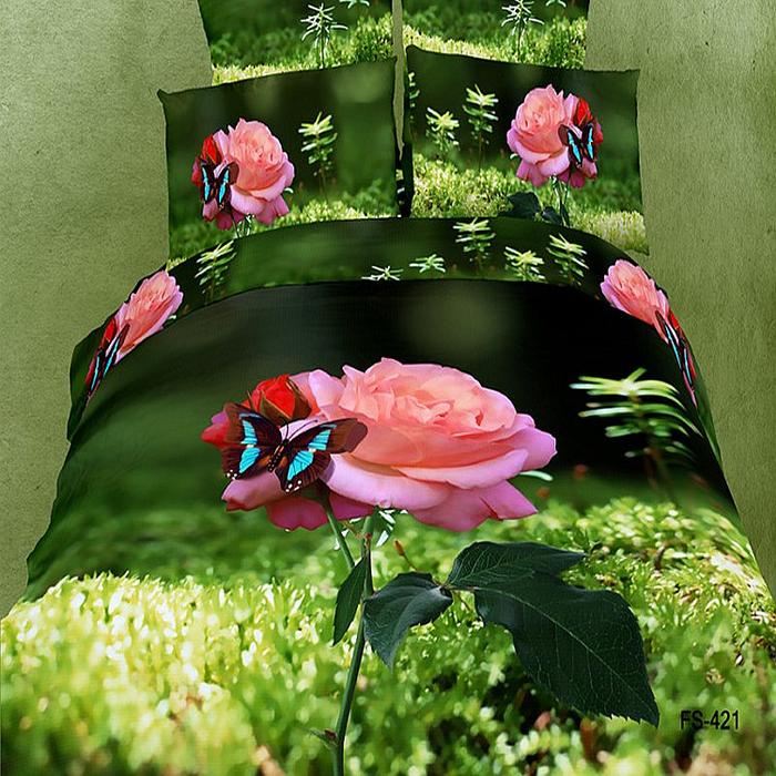 3D painting floral cotton four set elegant wedding bedding factory outlets selling roses bedding 3D painting floral cotton four set elegant wedding bedding factory outlets selling roses bedding