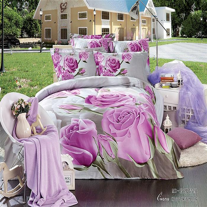 3D painting floral cotton four set elegant wedding bedding factory outlets selling roses bedding 3D painting floral cotton four set elegant wedding bedding factory outlets selling roses bedding