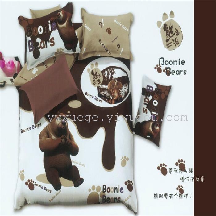 Home textiles cartoon fashion wedding bedding set of four sweet personality about sanded four sets of warm factory direct