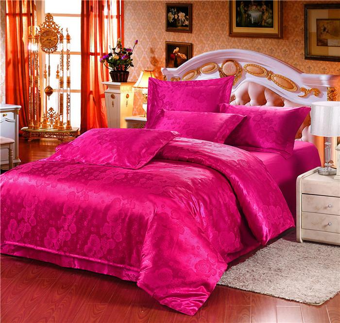 Yiwu snow pigeon spinning Tencel satin Jacquard wedding bedding package 4PCS bedding set 2015