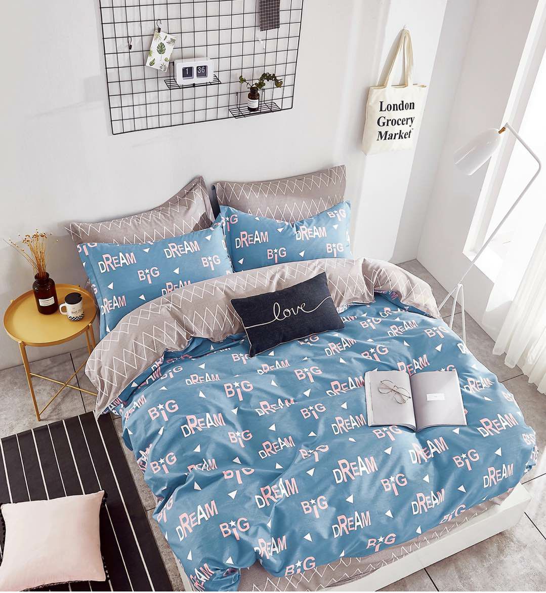 Gong satin-cotton four-piece wedding bedding wholesale autumn winter foreign trade students double home textile