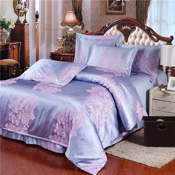 Yiwu snow pigeon home textile tiansi cotton satin jacquard three or four sets of wedding bedding set new style