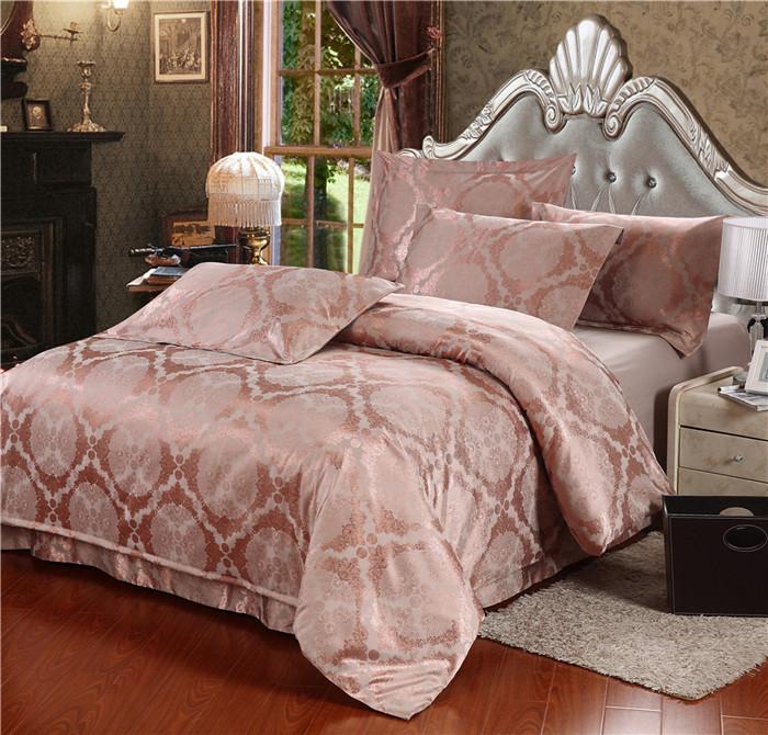 Yiwu snow pigeon home textile tiansi cotton satin jacquard three or four sets of wedding bedding set new style