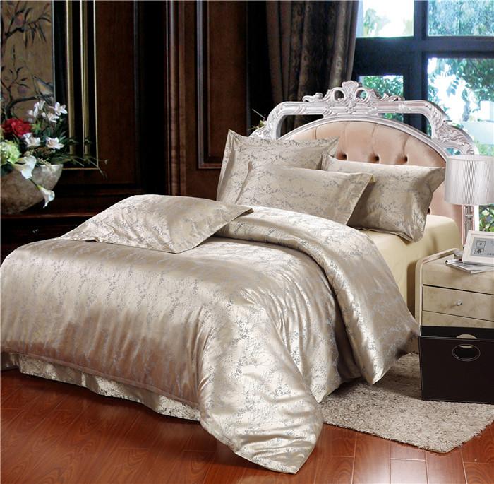 Yiwu snow pigeon home textile tiansi cotton satin jacquard three or four sets of wedding bedding set new style