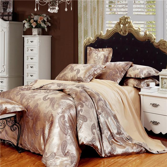 Yiwu snow pigeon home textile tiansi cotton satin jacquard three or four sets of wedding bedding set new style
