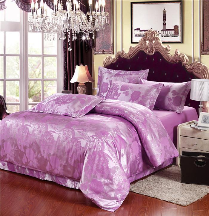 Yiwu snow pigeon home textile tiansi cotton satin jacquard three or four sets of wedding bedding set new style