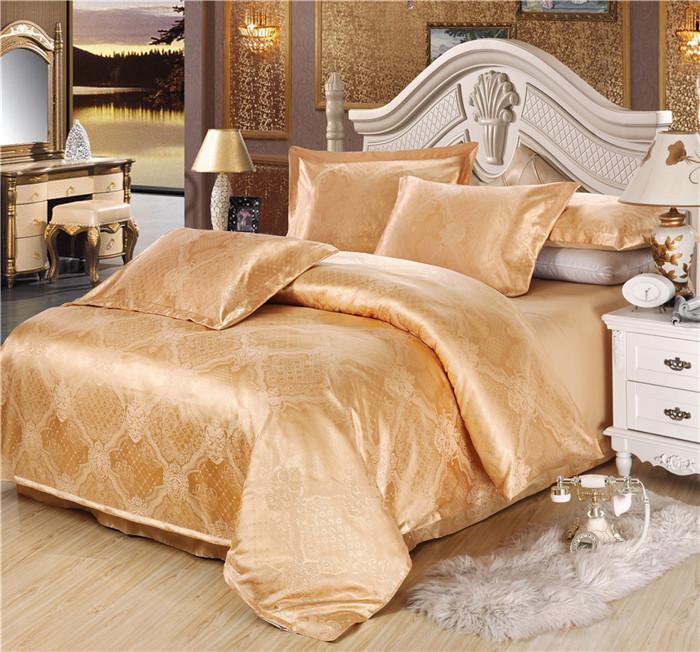 Yiwu snow pigeon home textile tiansi cotton satin jacquard three or four sets of wedding bedding set new style