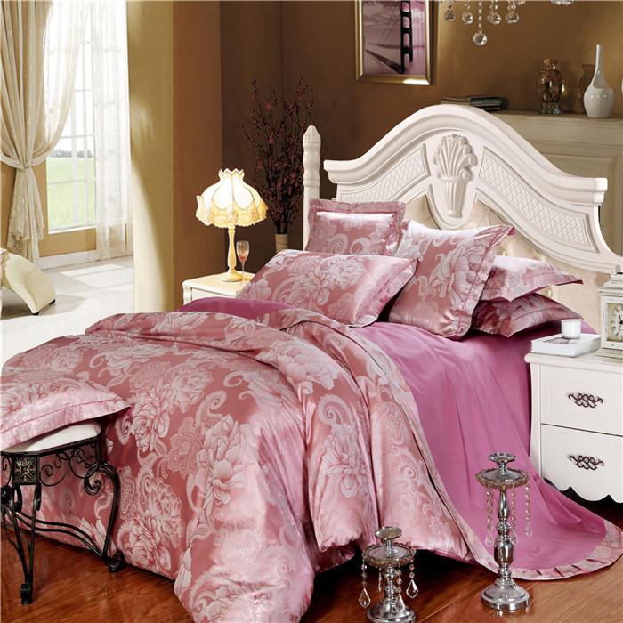 Yiwu snow pigeon home textile tiansi cotton satin jacquard three or four sets of wedding bedding set new style