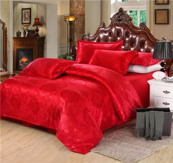 Yiwu snow pigeon spinning Tencel satin Jacquard wedding bedding package 2015 fashion 4 pieces bedding set