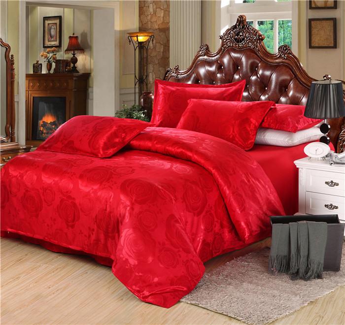Yiwu snow pigeon spinning Tencel satin Jacquard wedding bedding package 3or4 pieces bedding set 2015