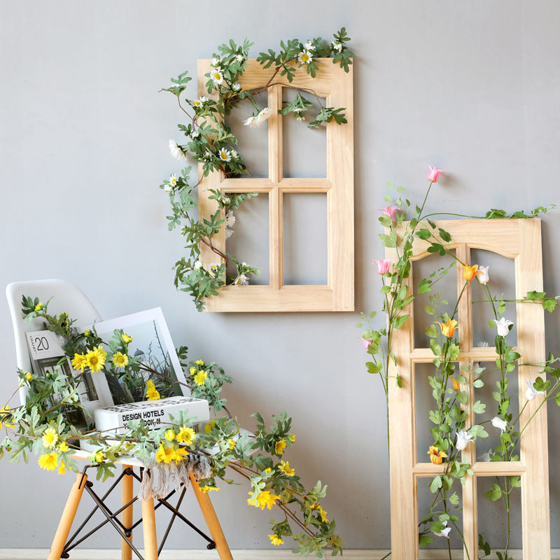 Young Photography Props Fake Flower Wall Decoration and Wall Hanging Wind Plastic Flowers Wedding Props Decoration