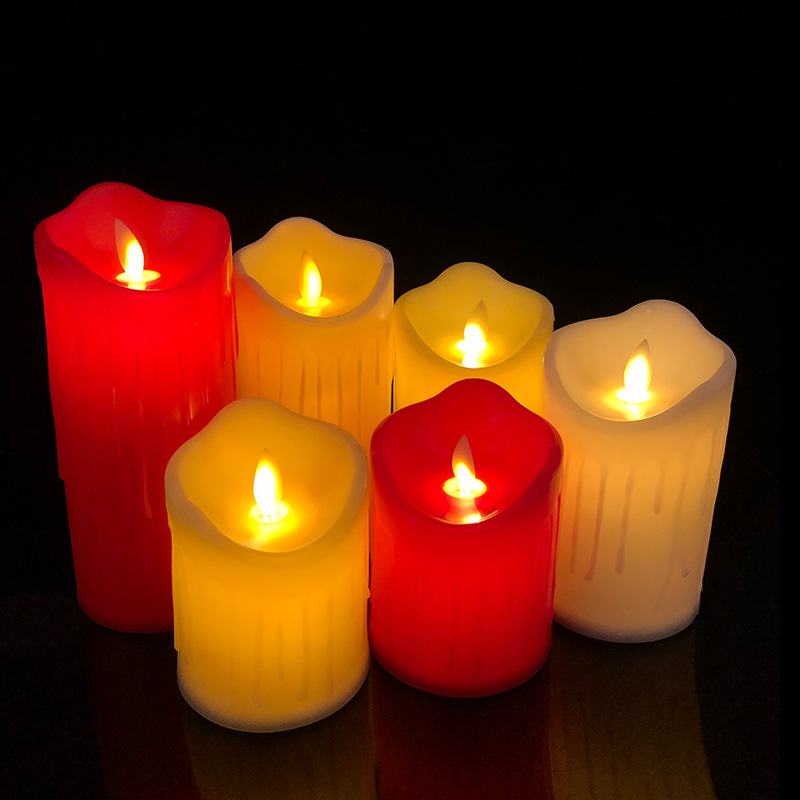 Factory Wholesale Simulation Tears Swing Electronic Candle LED Candle Light Wedding Road Lead Proposal Arrangement Props