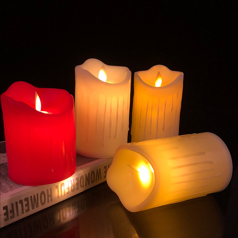 Factory Wholesale Simulation Tears Swing Electronic Candle LED Candle Light Wedding Road Lead Proposal Arrangement Props