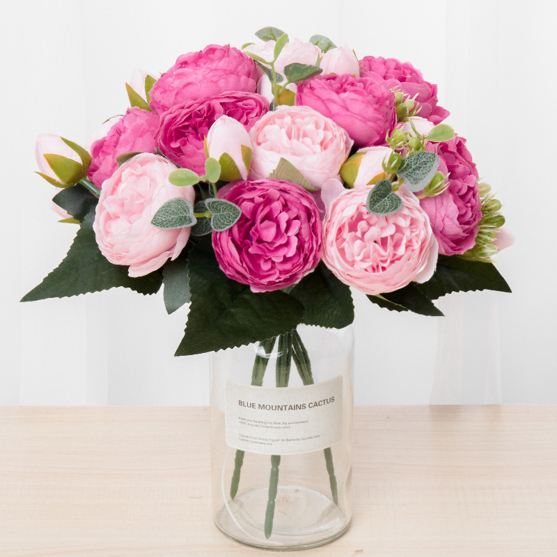 5Head Feilipersia Artificial Rose Artificial Flower KoreanStyle Hand Beam Home Wedding Shooting Props Ornamental Flower