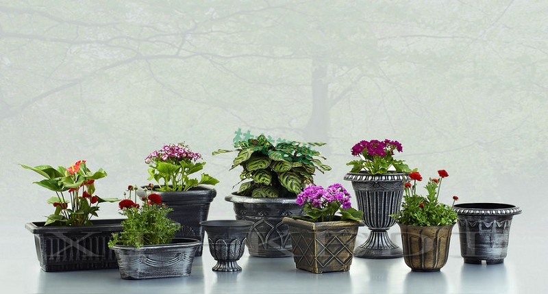 Factory-wholesale Chinese wedding flower red flower pot wedding flower pot 320-350