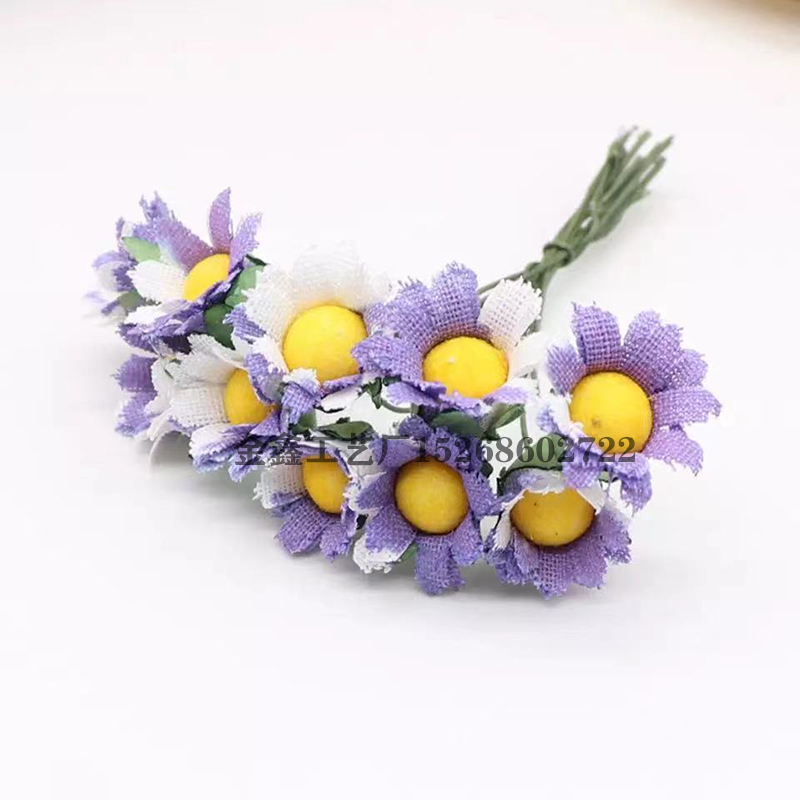 Silk Daisy Artificial Flower Bouquet Multicolor Daisy Wedding Flower Decoration Scrapbooking Fake Rose Flower
