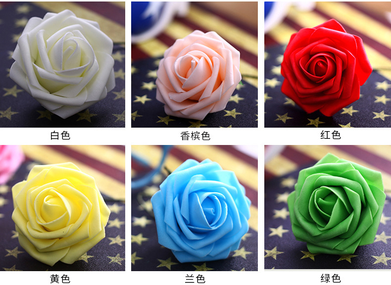 Factory Wholesale 8cm Artificial PE Rose Foamflower Wedding Flower Arch Bridal Bouquet Wedding Candies Box Floral Ball Bouquet