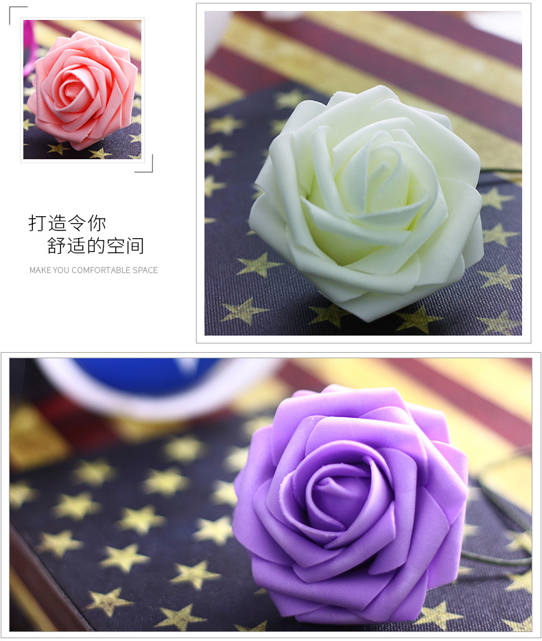 Factory Wholesale 8cm Artificial PE Rose Foamflower Wedding Flower Arch Bridal Bouquet Wedding Candies Box Floral Ball Bouquet