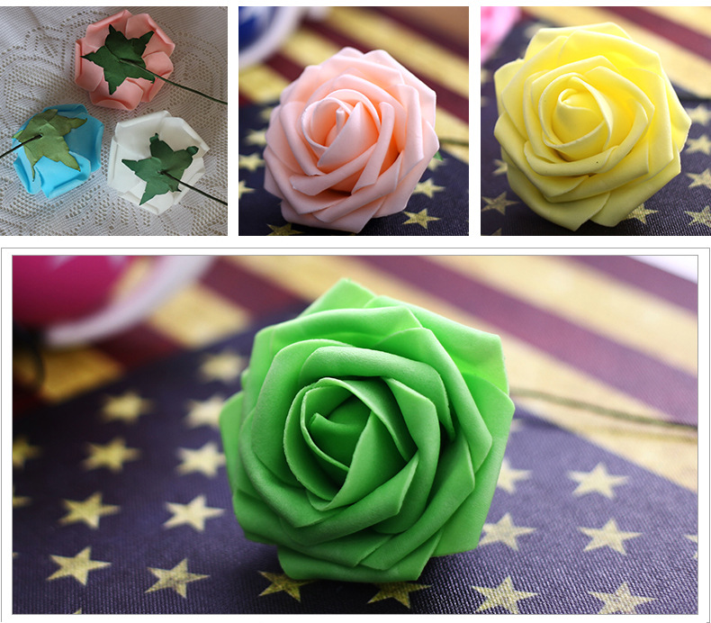 Factory Wholesale 8cm Artificial PE Rose Foamflower Wedding Flower Arch Bridal Bouquet Wedding Candies Box Floral Ball Bouquet