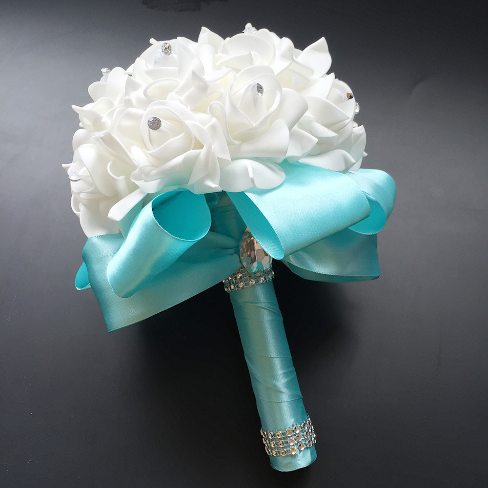 Xf09 Bridal Bouquet Wholesale Wedding Foam Simulation Bouquet Wedding Flower Factory in Stock Cross-Border Supply Xf09 Bridal Bouquet Wholesale Wedding Foam Simulation Bouquet Wedding Flower Factory in Stock Cross-Border Supply