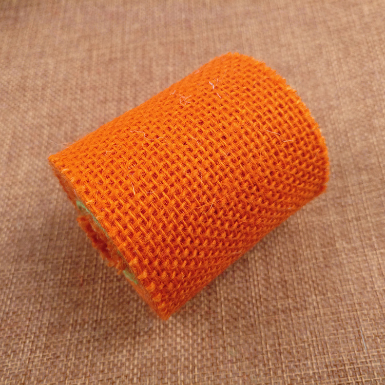 Colorful Real Burlap Roll Handmade DIY Gift Gift Box Wedding Flower Shop Christmas Product