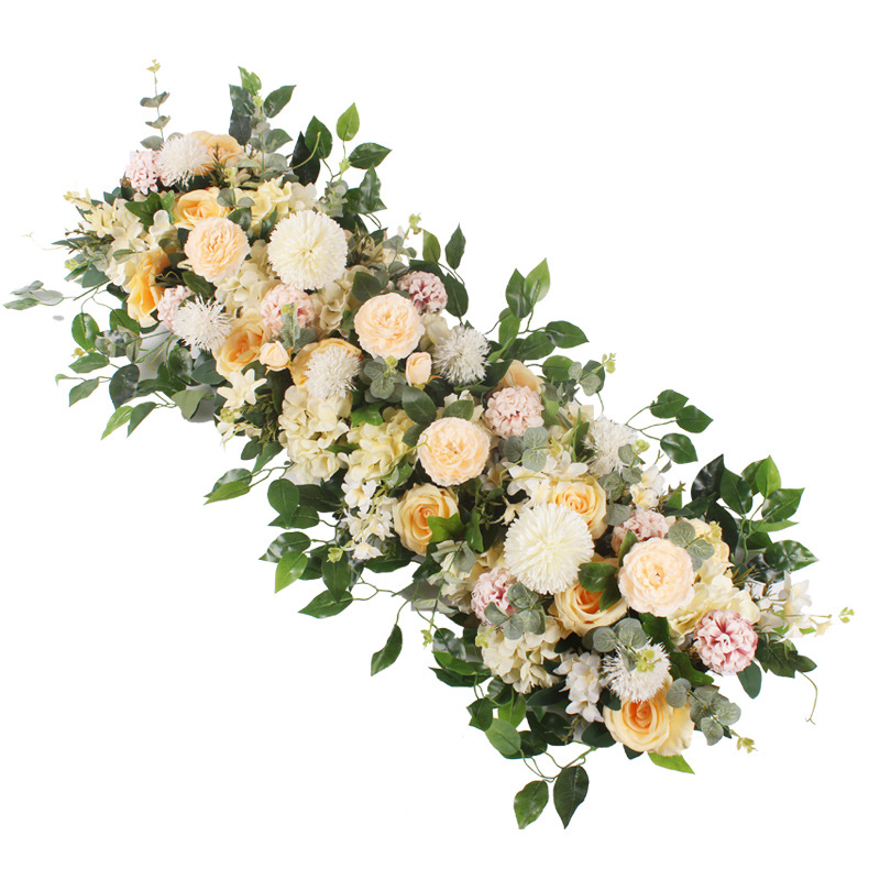 New Wedding Flower Row Wedding Stage Background Wall Decoration Decorative Flowers Outdoor Wedding flower