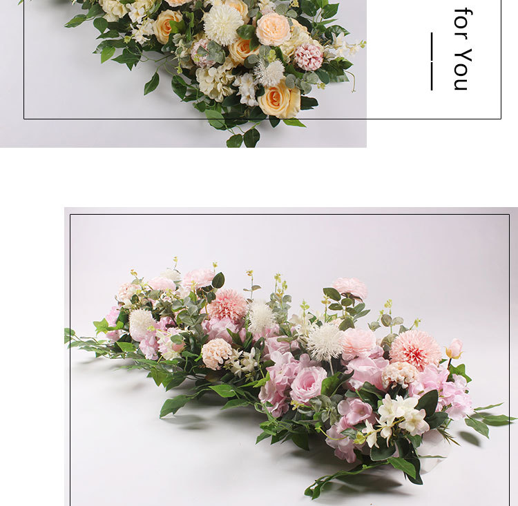 New Wedding Flower Row Wedding Stage Background Wall Decoration Decorative Flowers Outdoor Wedding flower