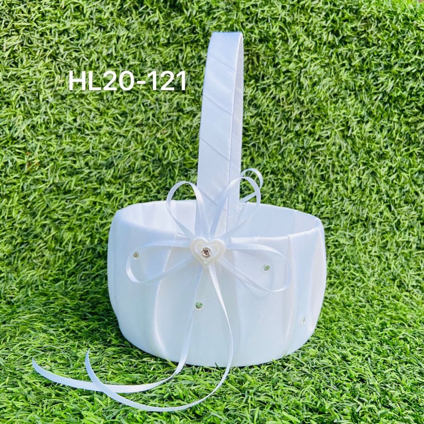 European and American Bow Rose Bride European Wedding Flower Basket White Wedding Flower Basket