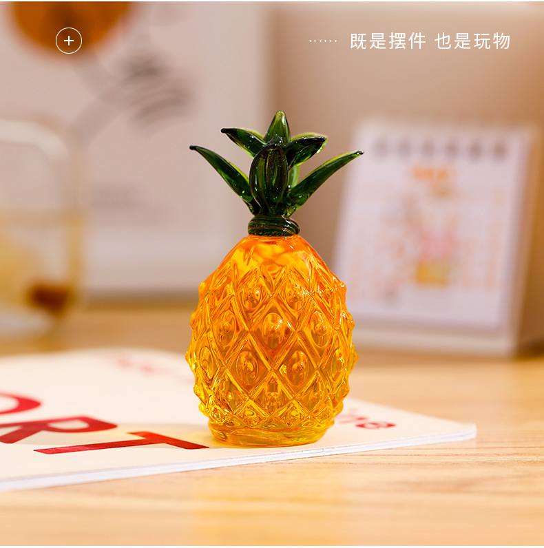 Citrine Pineapple Decoration Summer Romantic TV Cabinet Hallway Living Room Study Wedding Gift Handicraft Wholesale