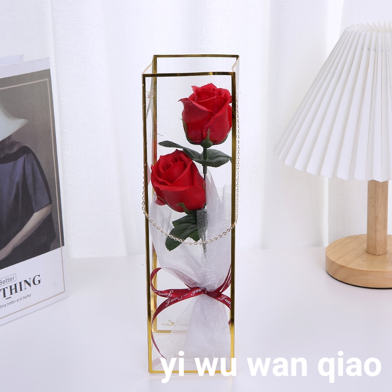 Qixi Teacher Christmas Valentine&#039;s Day Decoration Craft Simulation Soap Rose Cross-Border E-Commerce Wedding Gift Box
