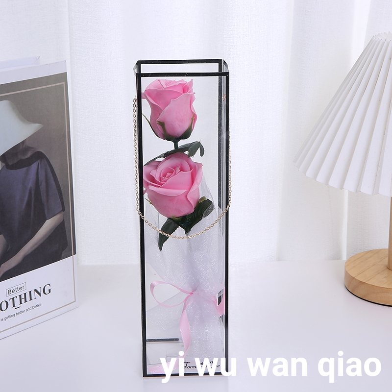 Qixi Teacher Christmas Valentine&#039;s Day Decoration Craft Simulation Soap Rose Cross-Border E-Commerce Wedding Gift Box