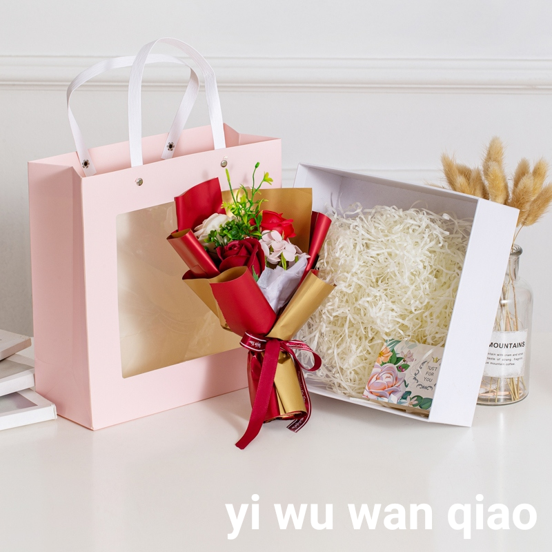 Holiday Rose Gift Box Wedding Gift Soap Soap Flower Lover Teacher&#039;s Day Craft Gift LED Light Greeting Card
