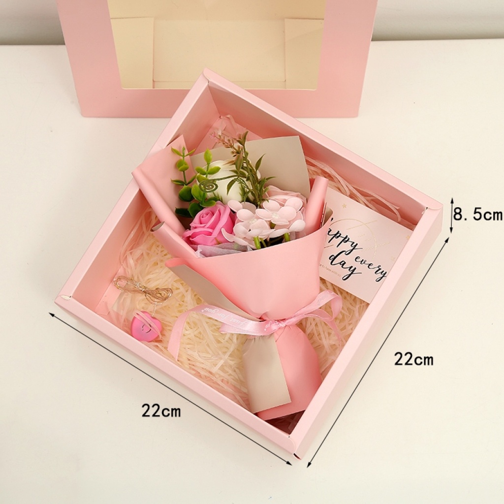Holiday Rose Gift Box Wedding Gift Soap Soap Flower Lover Teacher's Day Craft Gift LED Light Greeting Card Holiday Rose Gift Box Wedding Gift Soap Soap Flower Lover Teacher's Day Craft Gift LED Light Greeting Card
