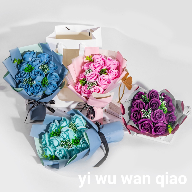 520 Valentines&#039; Day Christmas Decoration Craft Wedding Gift Box Gift Soap Rose Soap Artificial Flower