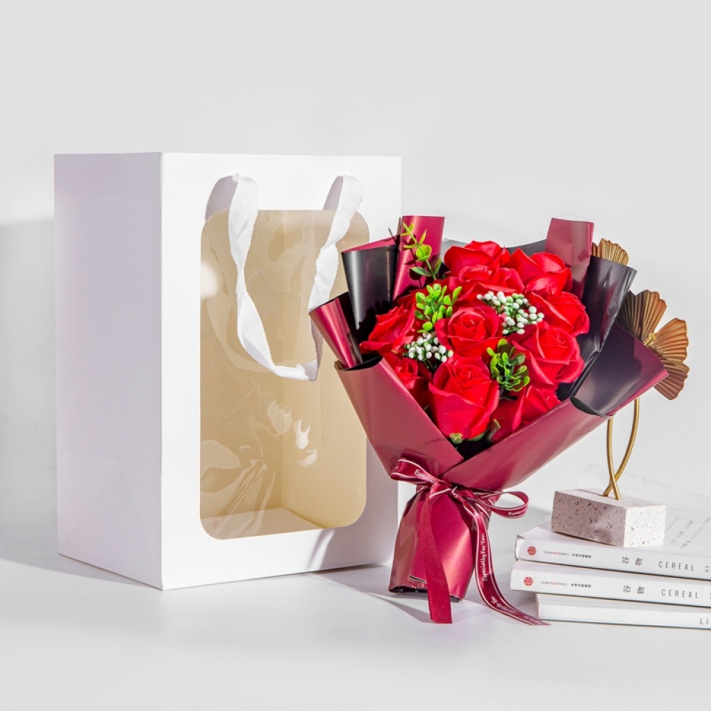 520 Valentines' Day Christmas Decoration Craft Wedding Gift Box Gift Soap Rose Soap Artificial Flower