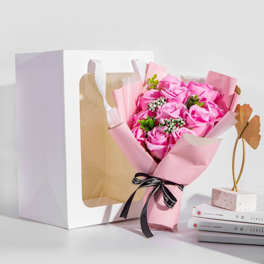520 Valentines' Day Christmas Decoration Craft Wedding Gift Box Gift Soap Rose Soap Artificial Flower
