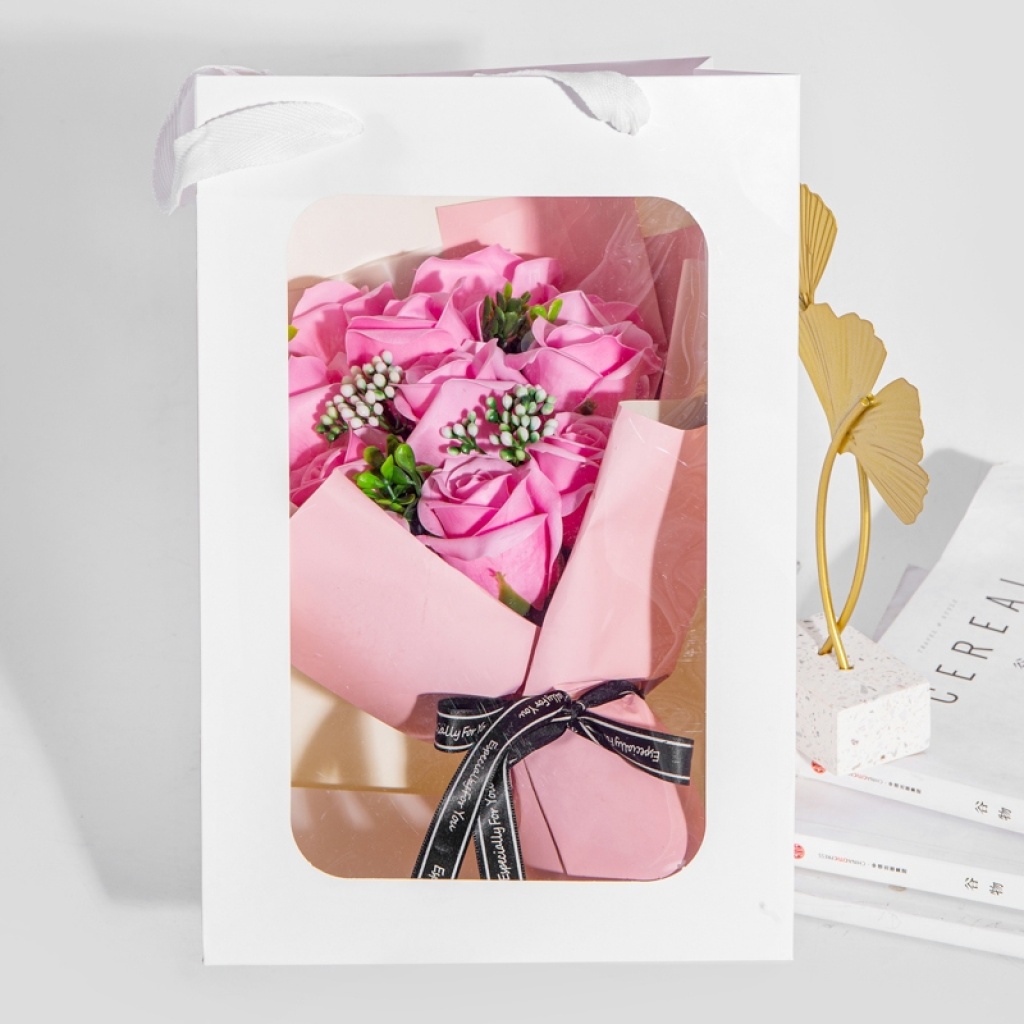 520 Valentines' Day Christmas Decoration Craft Wedding Gift Box Gift Soap Rose Soap Artificial Flower