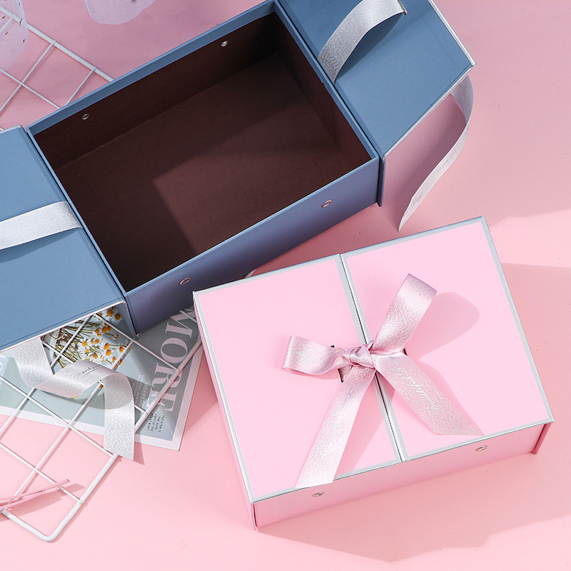 Double Door Perfume Wedding Gift Box Large Aromatherapy Gift Box Scarf Sweater Packaging Box Spot Hard Box